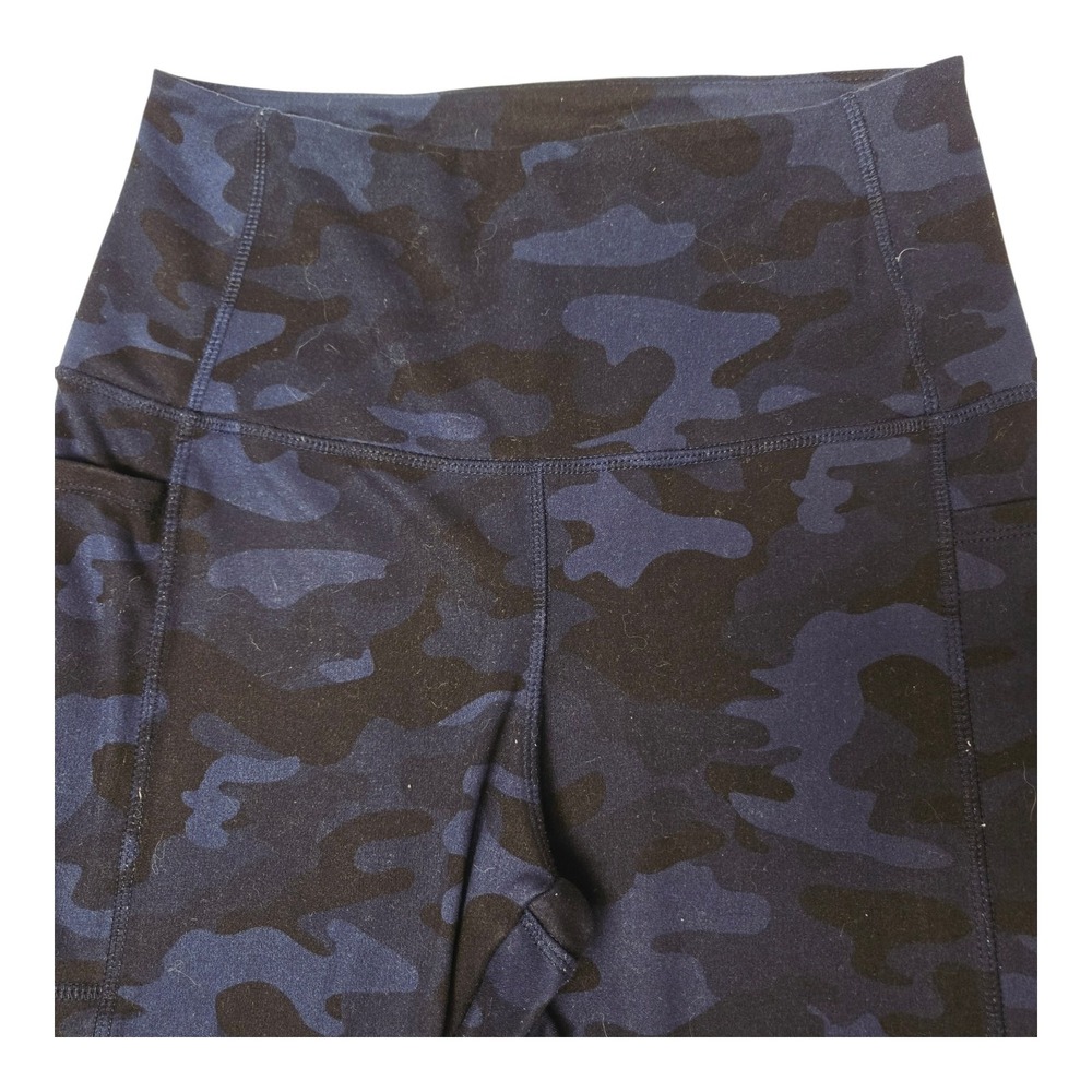 Danskin Womens Blue Camo High Rise Leggings‎ with Pockets Size Medium 9670